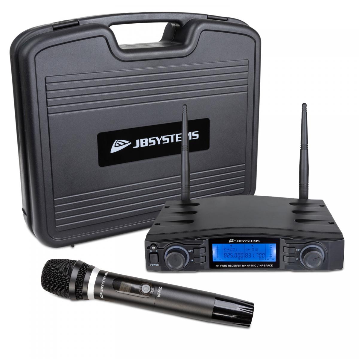 JB Systems HF-TWIN RECEIVER SET HAND Funkmikrofon Set mit Handsender