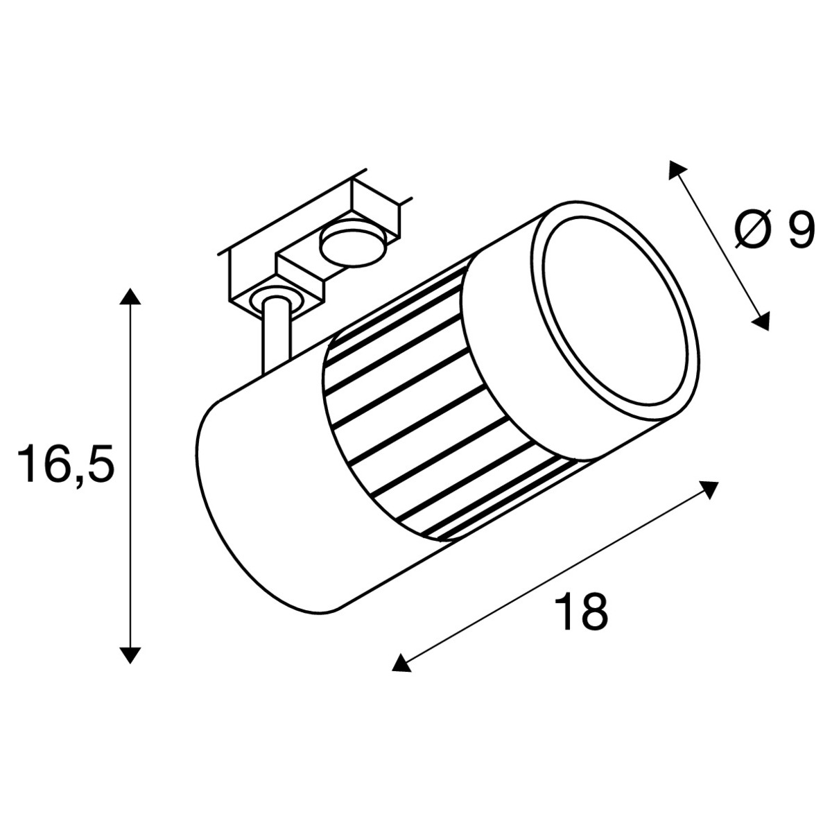 STRUCTEC LED Zooming Lens Strahler für 3Phasen Hochvolt-Stromschiene, 3000K, silbergrau, 20-60°, inkl. 3 Phasen-Adapter STRUCTEC LED Zooming Lens Strahler für 3Phasen Hochvolt-Stromschiene, 3000K, silbergrau, 20-60°, inkl. 3 Phasen-Adapter