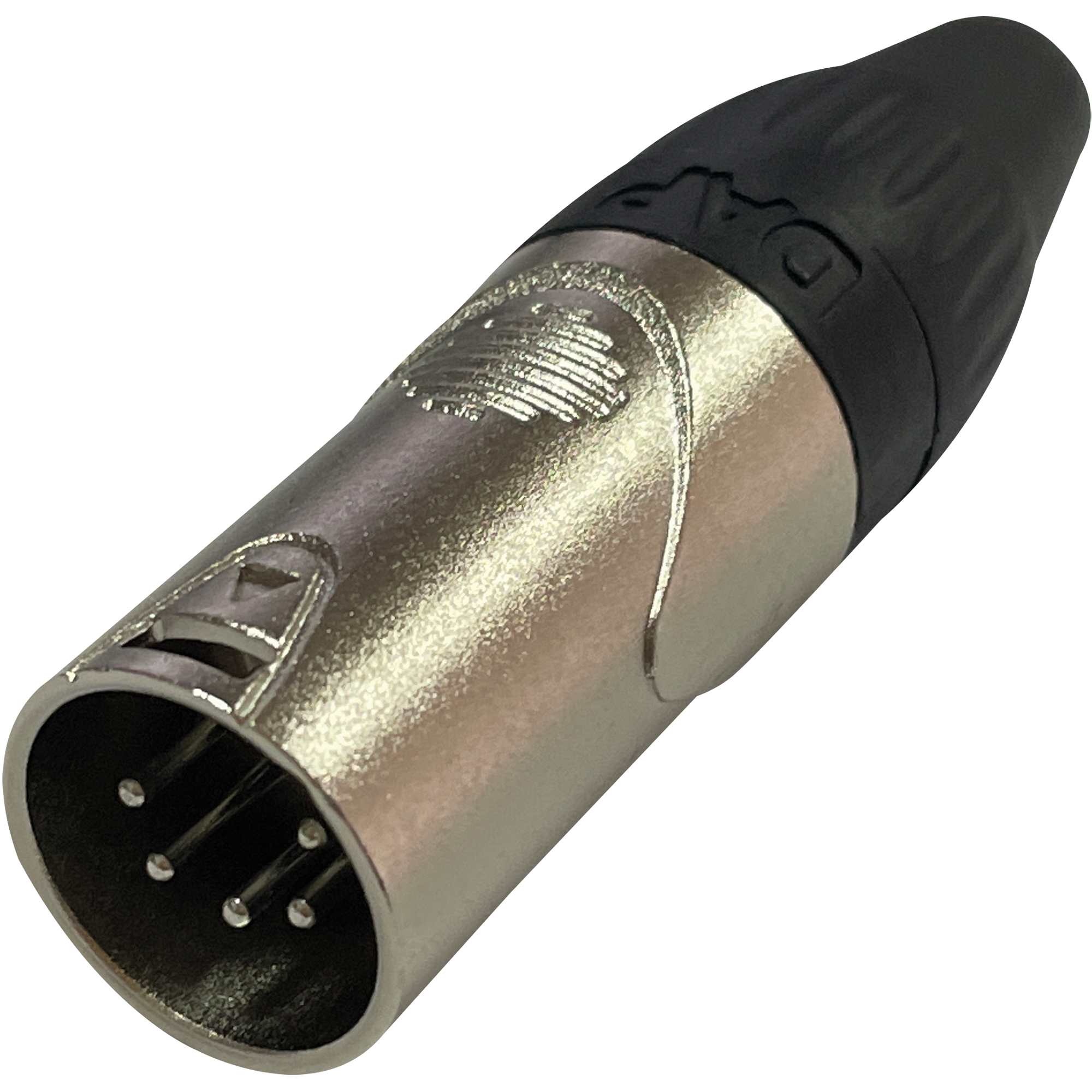 DAP XLR 5P X-type - male Black end cap - nickel housing Schwarze Endkappe - vernickeltes Gehäuse