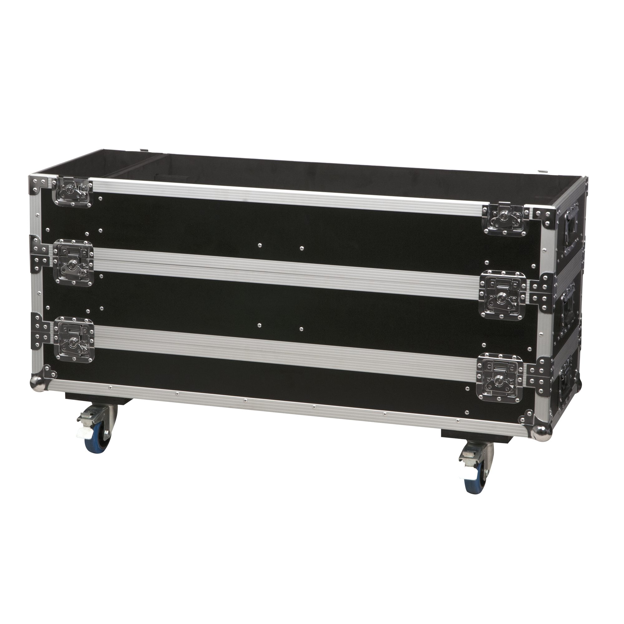 SHOWTEC Case for 12x Sunstrip Active 3 stapelbare Fächer mit Zubehörfach SHOWTEC Case for 12x Sunstrip Active 3 stapelbare Fächer mit Zubehörfach
