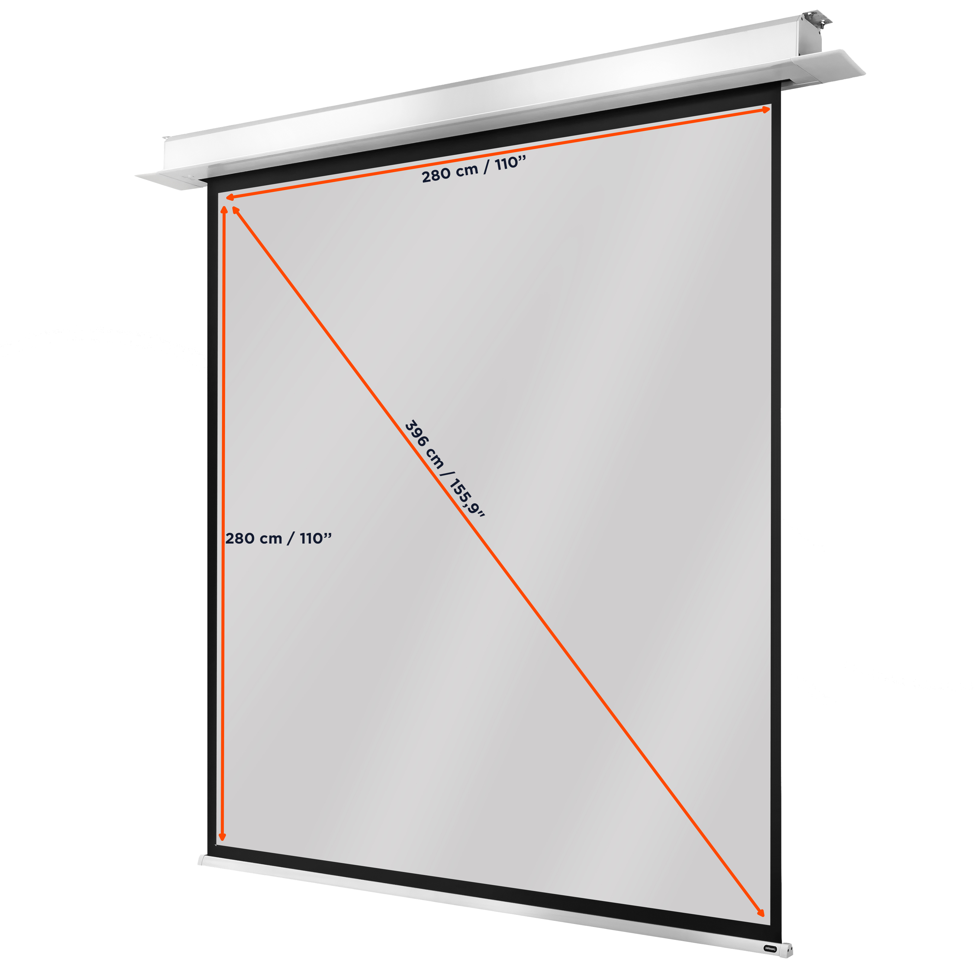 celexon Deckeneinbauleinwand Motor Professional Plus 280 x 280 cm