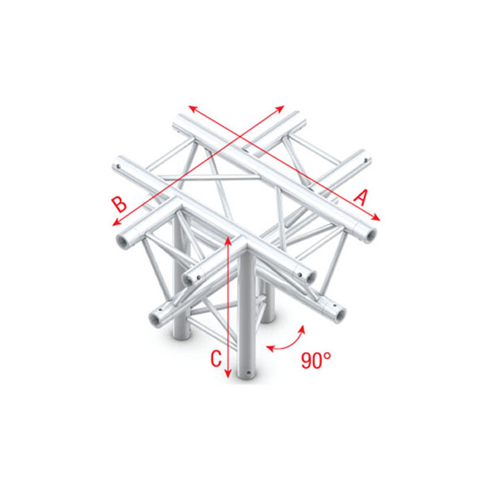 MILOS Deco-22 Triangle truss - Cross + down 5-way - apex down ACM53 - 90° corner ACM53 - 90° corner MILOS Deco-22 Triangle truss - Cross + down 5-way - apex down ACM53 - 90° corner ACM53 - 90° corner