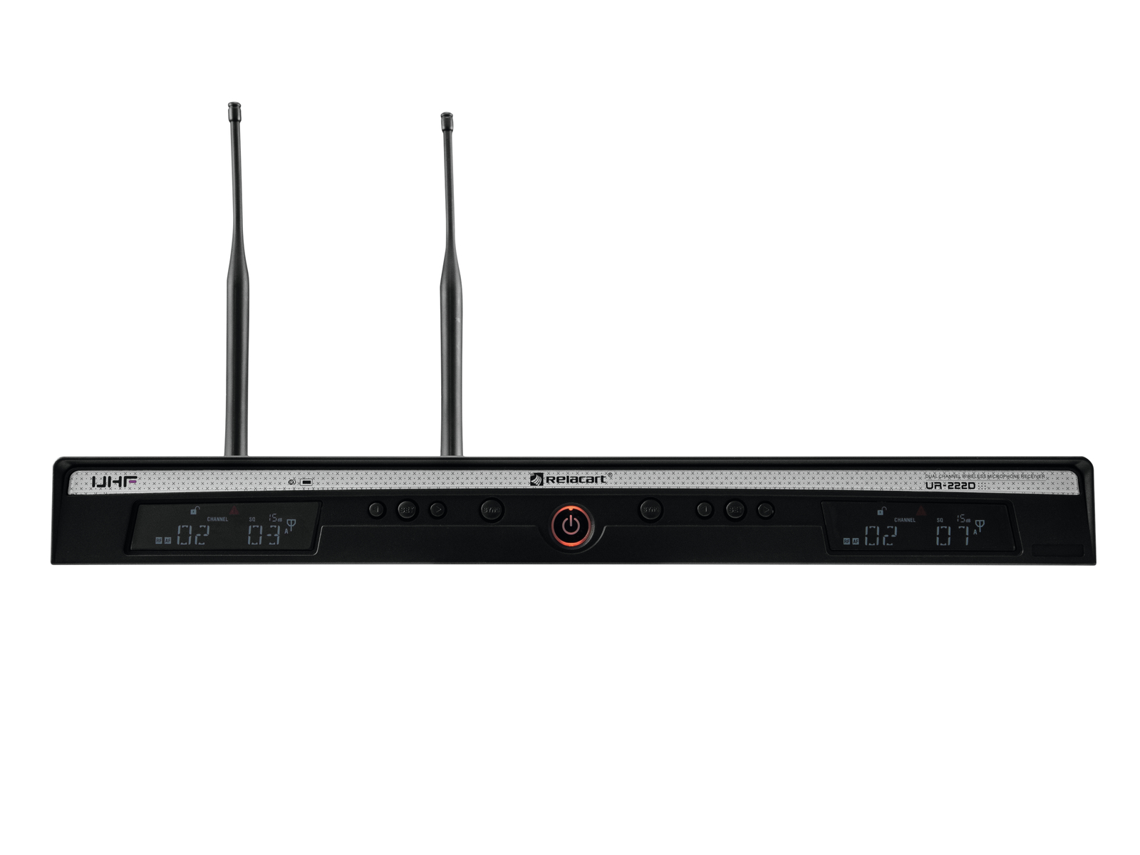 RELACART UR-222D 2-Kanal UHF-Empfänger 823-832 + 863-865 MHz RELACART UR-222D 2-Kanal UHF-Empfänger 823-832 + 863-865 MHz