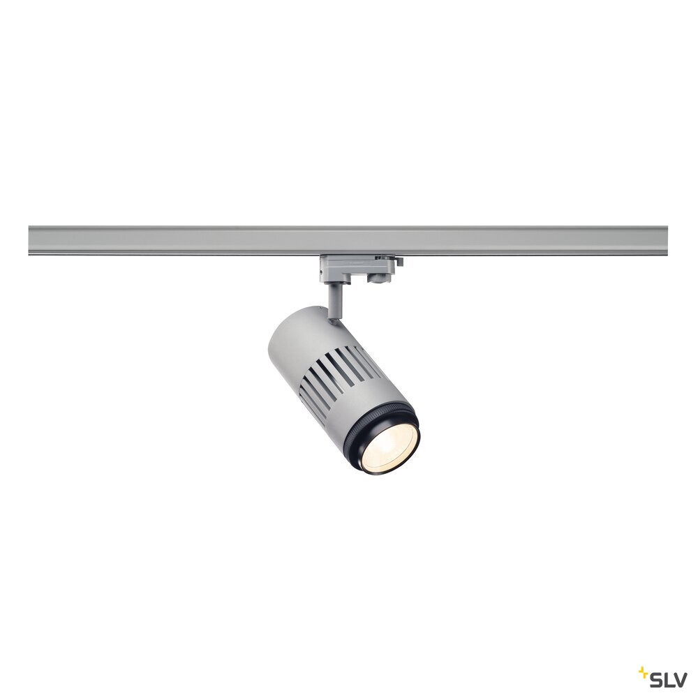 STRUCTEC LED Zooming Lens Strahler für 3Phasen Hochvolt-Stromschiene, 3000K, silbergrau, 20-60°, inkl. 3 Phasen-Adapter STRUCTEC LED Zooming Lens Strahler für 3Phasen Hochvolt-Stromschiene, 3000K, silbergrau, 20-60°, inkl. 3 Phasen-Adapter