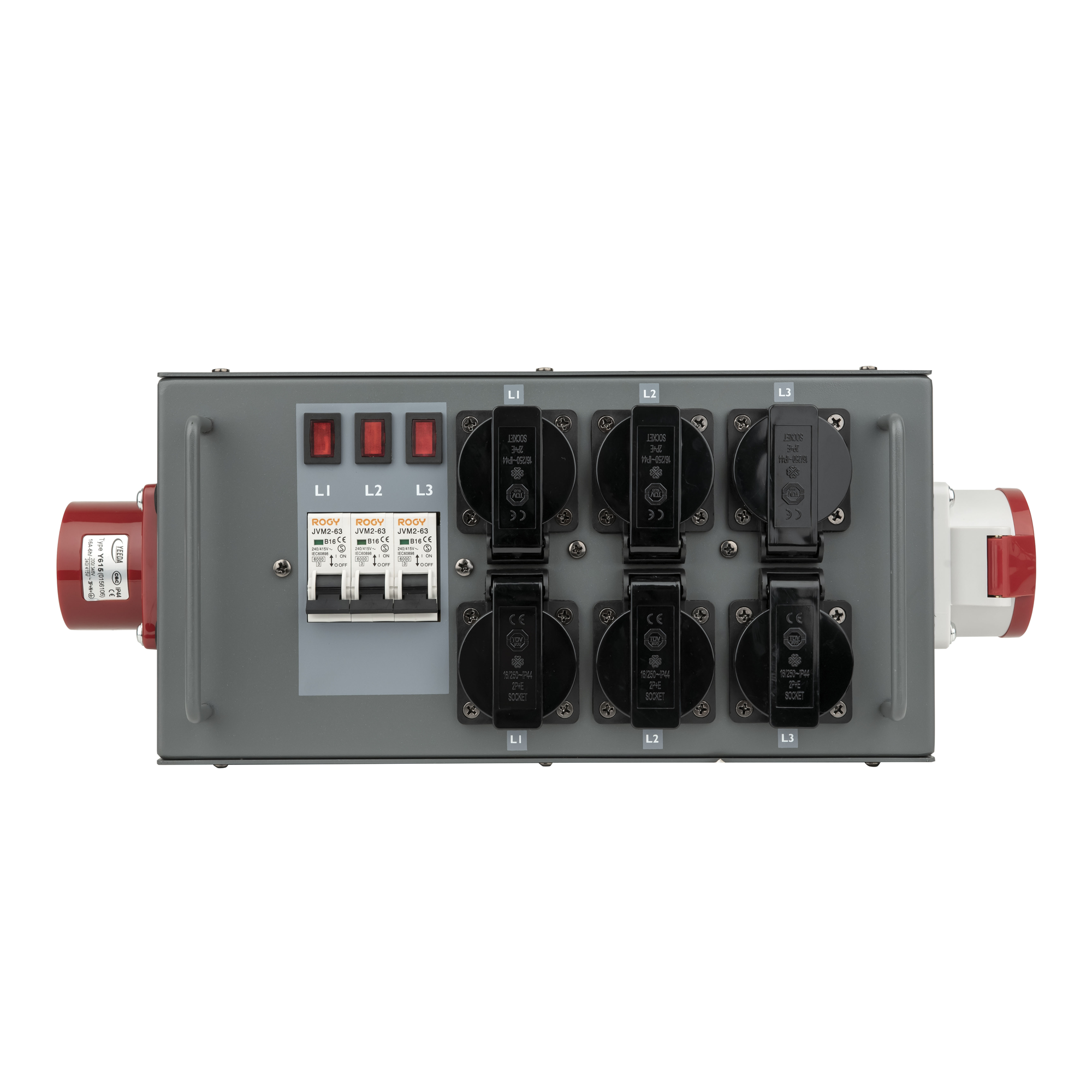 SHOWGEAR Powersplit 16 CEE 16 A Leistungsteiler mit Sicherung SHOWGEAR Powersplit 16 CEE 16 A Leistungsteiler mit Sicherung