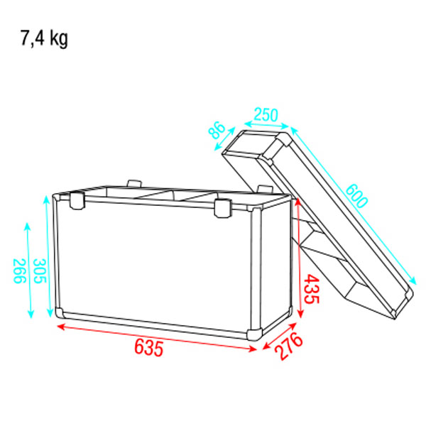 SHOWTEC Case for 2x Phantom 65 Value Line