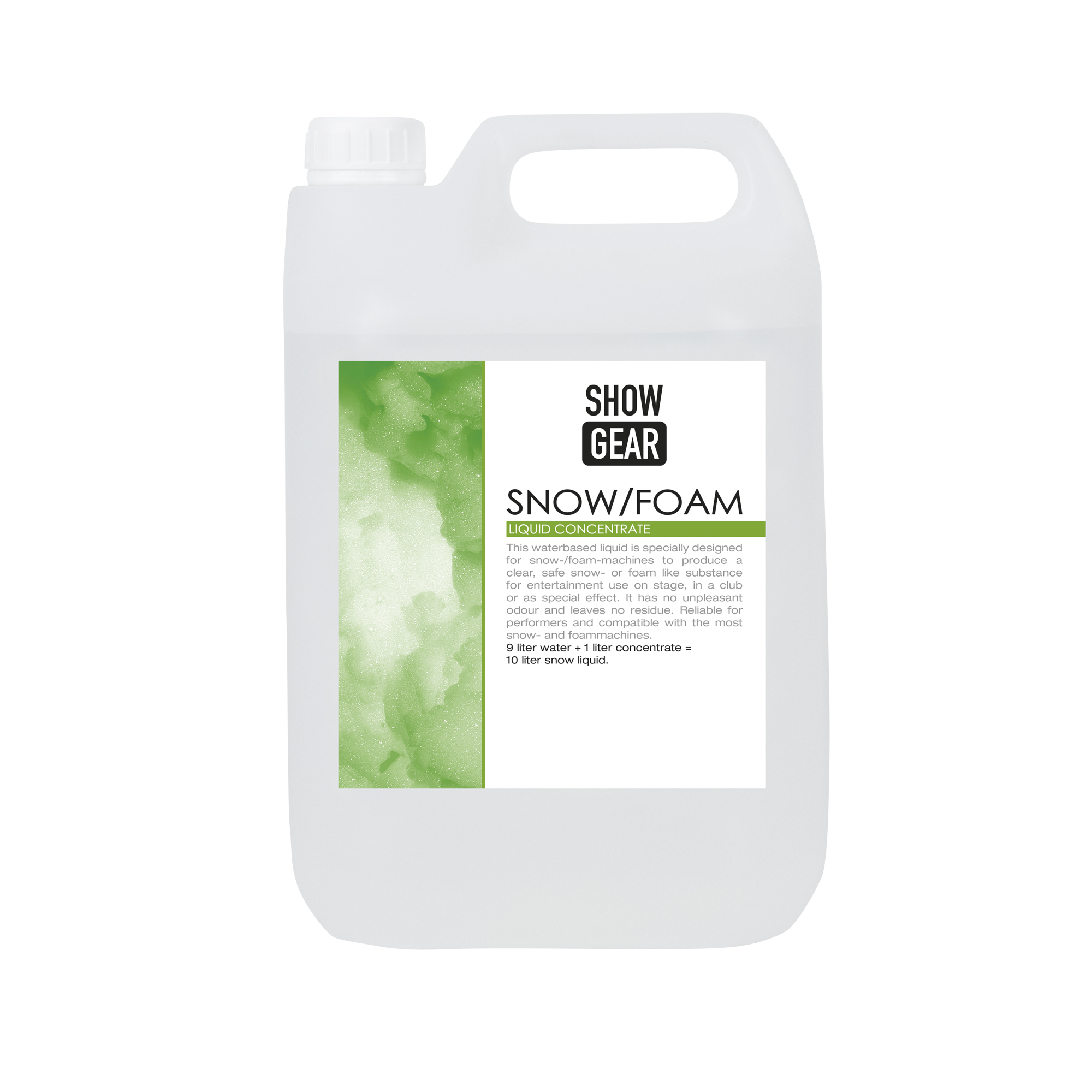 SHOWGEAR Snow/Foam Concentrate 5 litre 5 litre - water-based 5 Liter - wasserbasiert SHOWGEAR Snow/Foam Concentrate 5 litre 5 litre - water-based 5 Liter - wasserbasiert