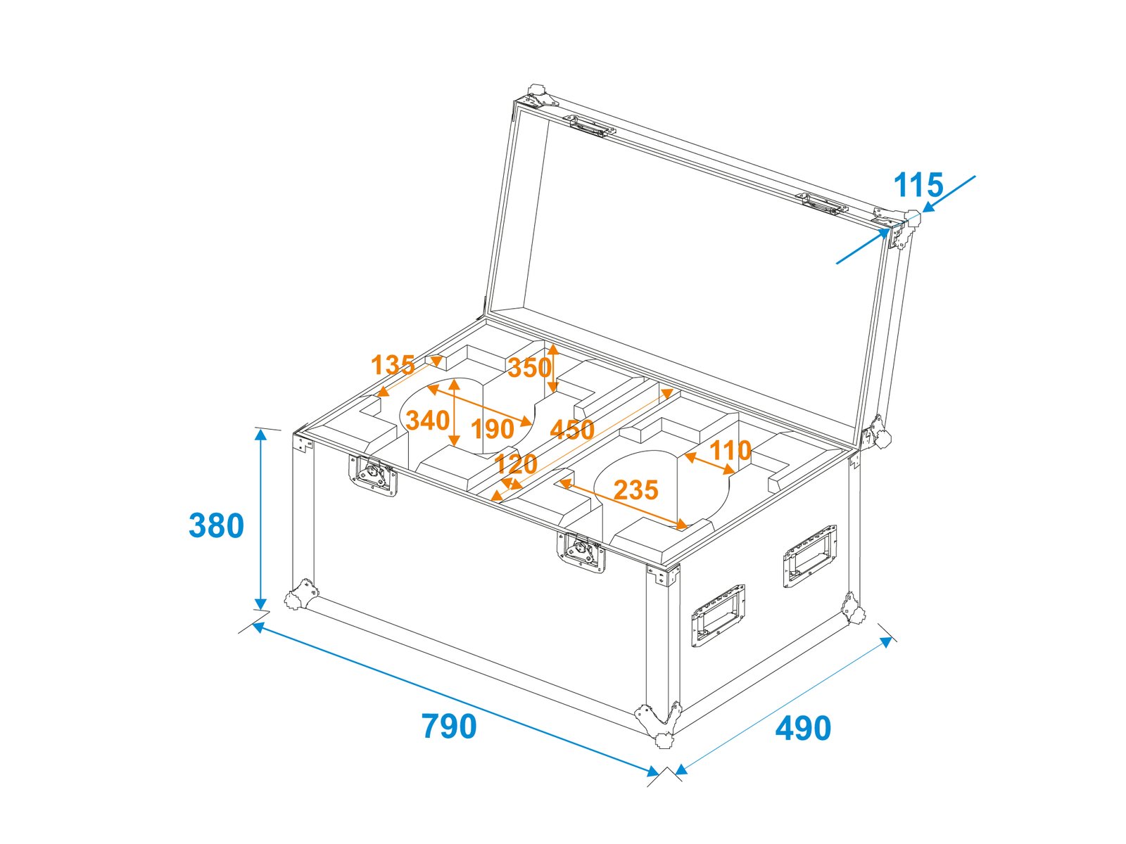 ROADINGER Flightcase 2x LED TMH-X7 Moving head ROADINGER Flightcase 2x LED TMH-X7 Moving head