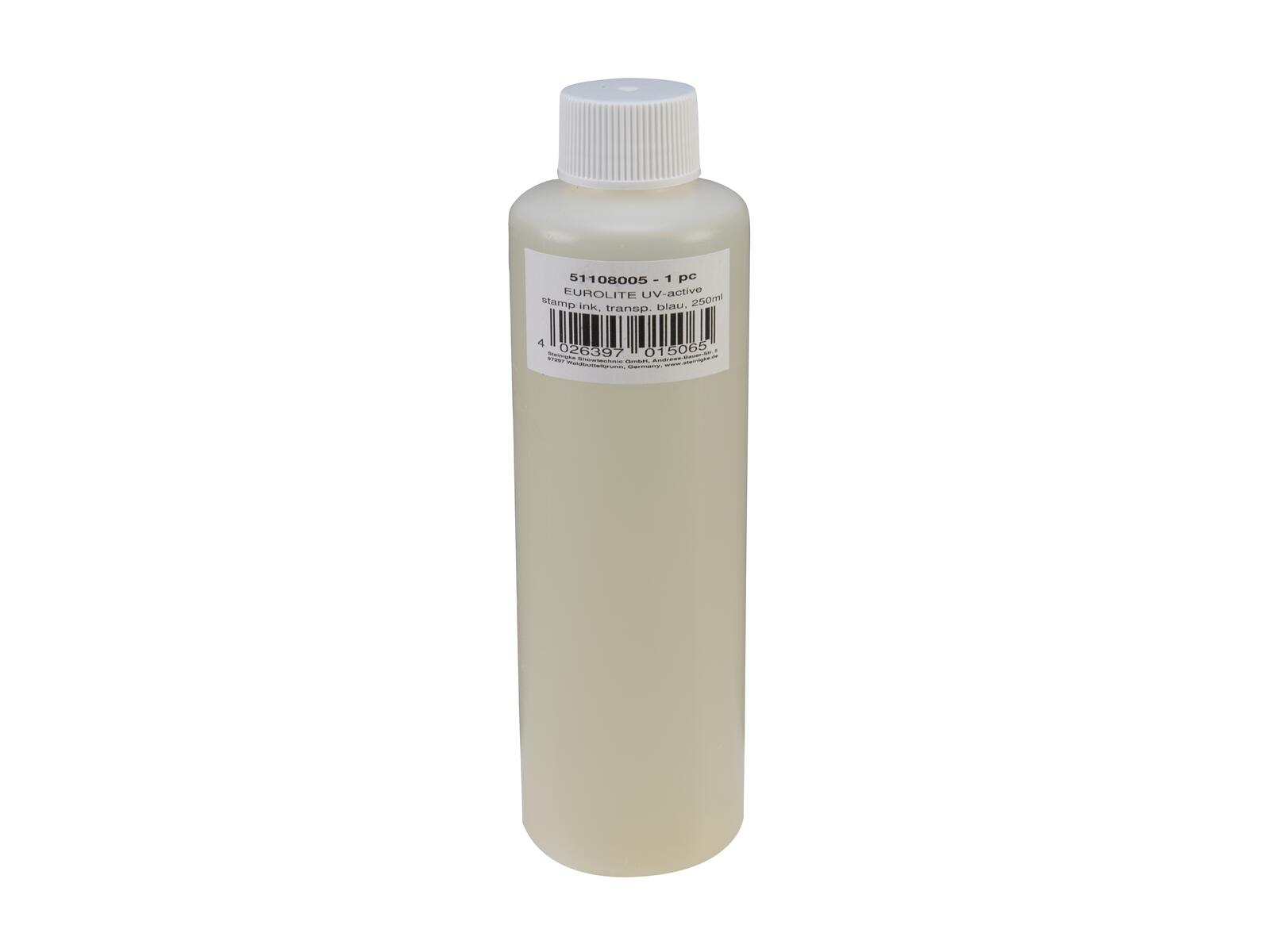 EUROLITE UV-aktive Stempelfarbe, transparent blau, 250ml EUROLITE UV-aktive Stempelfarbe, transparent blau, 250ml