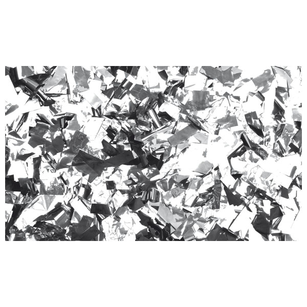 Showgear Metallic Confetti - Rectangle Silber, 55 x 17 mm, 1 kg, feuerhemmend