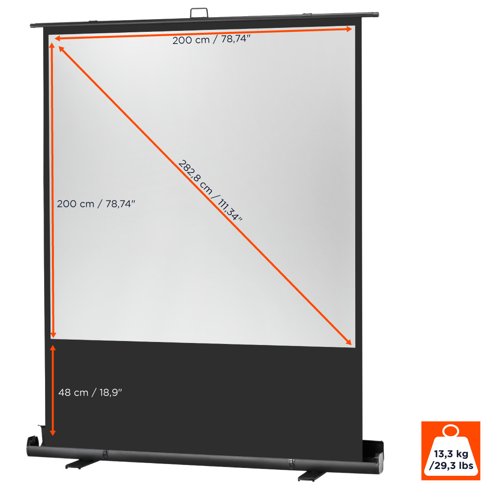 celexon Leinwand Ultramobil Professional Plus 200 x 200 cm - 111"