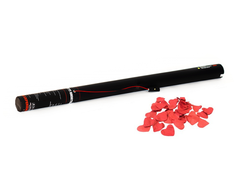 TCM FX Konfetti-Ladung elektrisch 80cm, rote Herzen