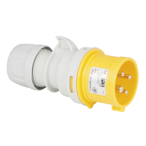 PCE CEE 16 A/110 V 4P Plug - male, yellow Gelb, IP44