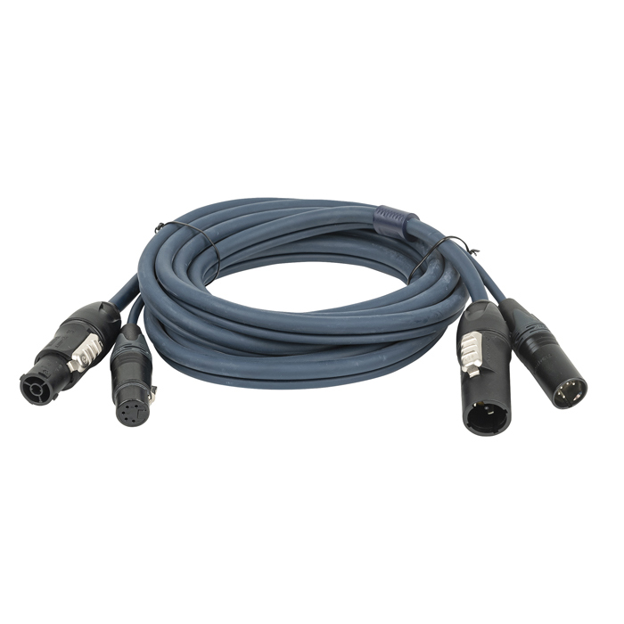 DAP FP-14 Hybrid Cable - powerCON TRUE1 & 5-pin XLR - DMX / Power DMX & Strom - 3 m