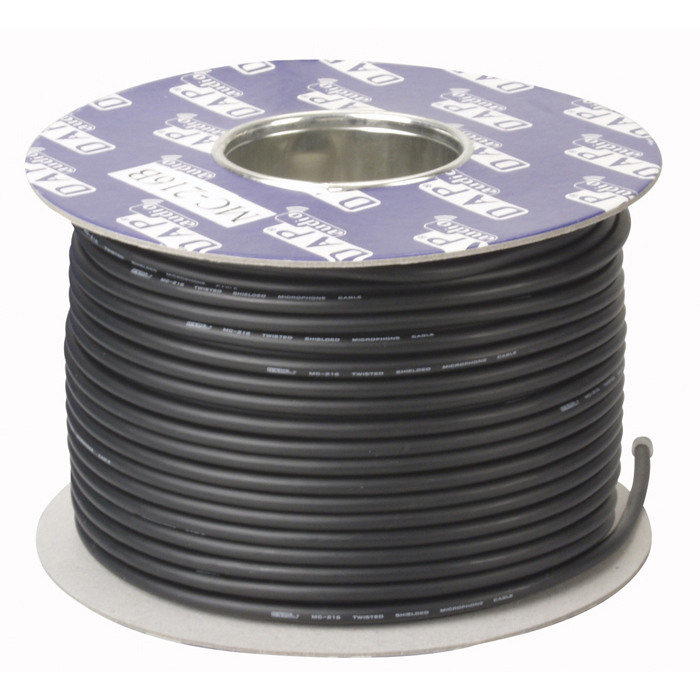 DAP MC-216 Schwarzes Mic/Line-Kabel - 100-m-Rolle DAP MC-216 Schwarzes Mic/Line-Kabel - 100-m-Rolle