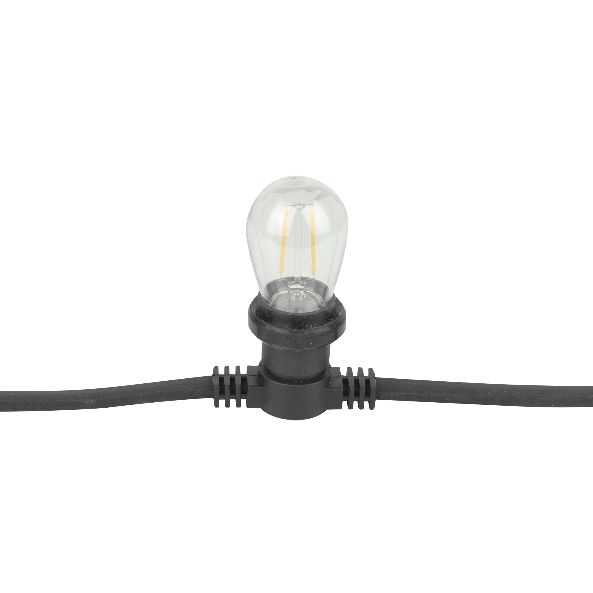 SHOWGEAR Festoon Light E27 Black, 10M 50 cm Abstand - schwarz - 10 m