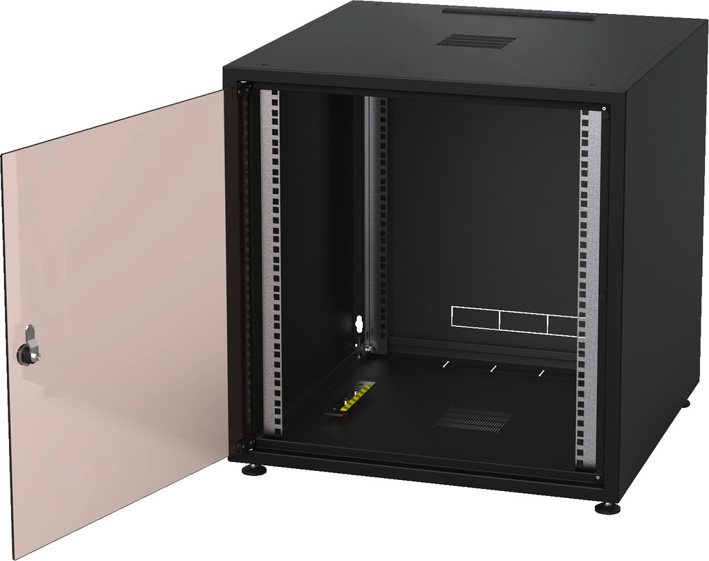 MONACOR RACK-12GD/SW Studiorack für 482-mm-Geräte (19"), 12 HE MONACOR RACK-12GD/SW Studiorack für 482-mm-Geräte (19"), 12 HE