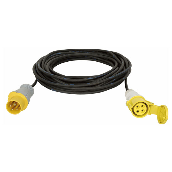 Lodestar Motor cable CEE 4P 16 A Yellow Gelb