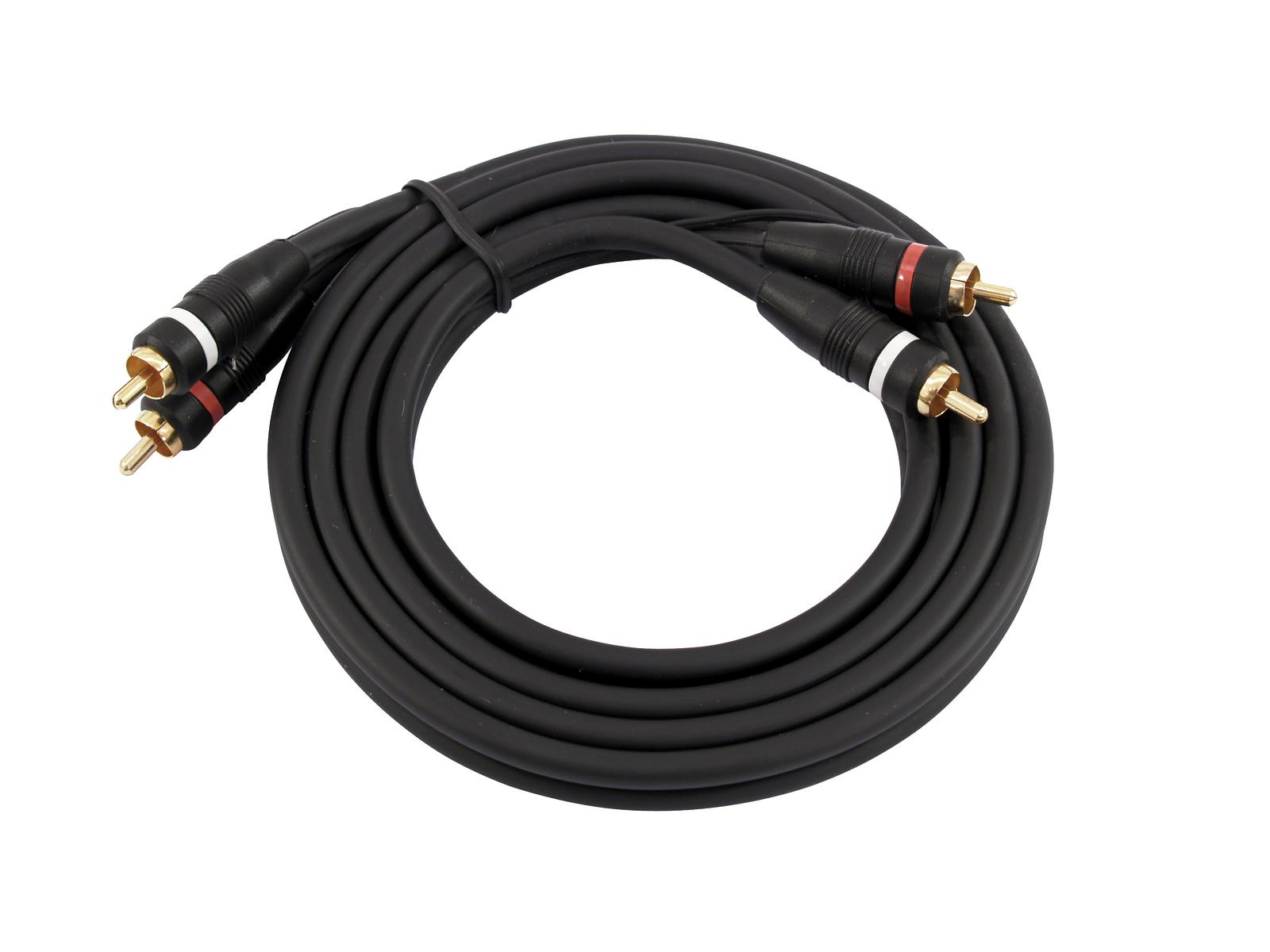 OMNITRONIC Cinch Kabel 2x2 Erdung 1,5m OMNITRONIC Cinch Kabel 2x2 Erdung 1,5m