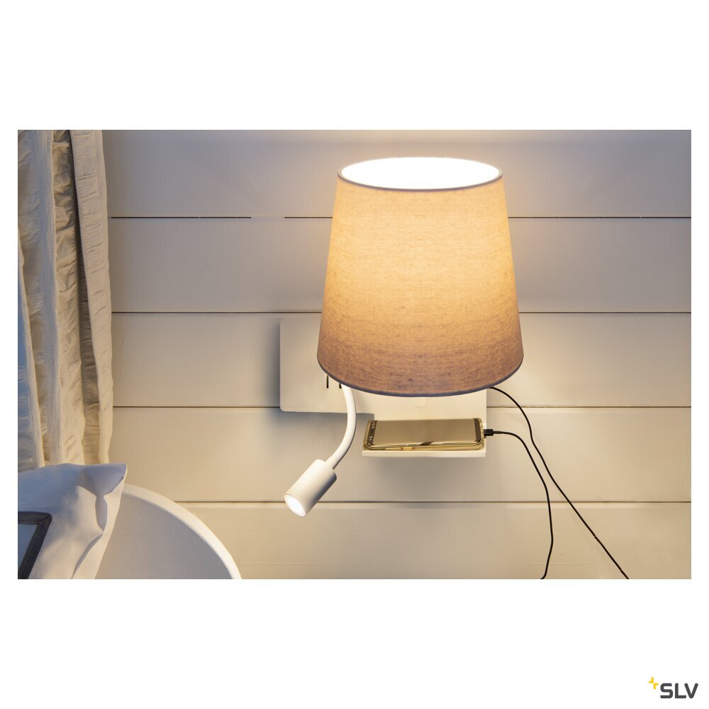 SOMNILA FLEX Indoor LED Wandaufbauleuchte 3000K weiß Version rechts inkl. USB Anschluss SOMNILA FLEX Indoor LED Wandaufbauleuchte 3000K weiß Version rechts inkl. USB Anschluss