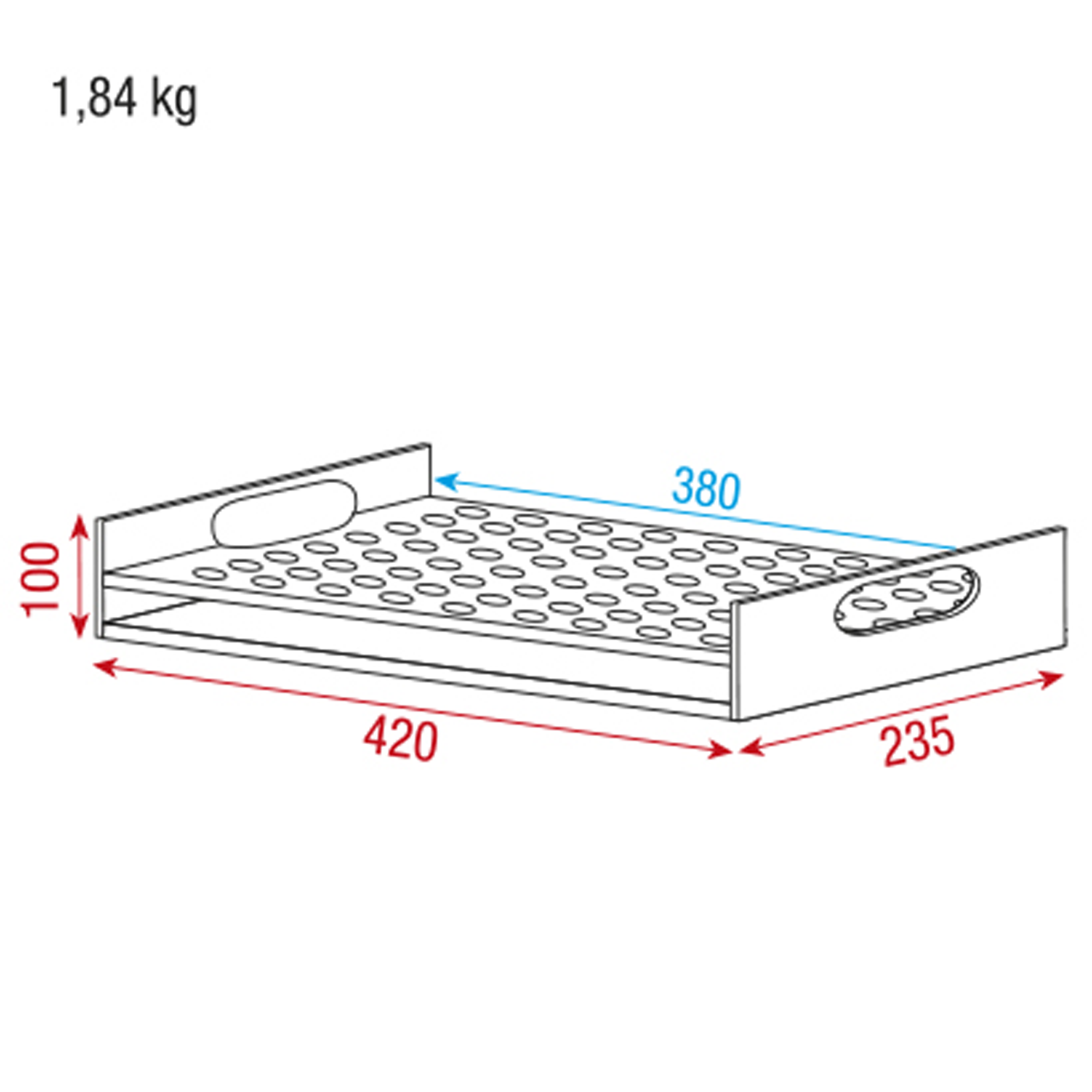 SHOWGEAR Extra Insert for 96-pin For Conical Adapter Case Extra Einsatz für 96 Pins