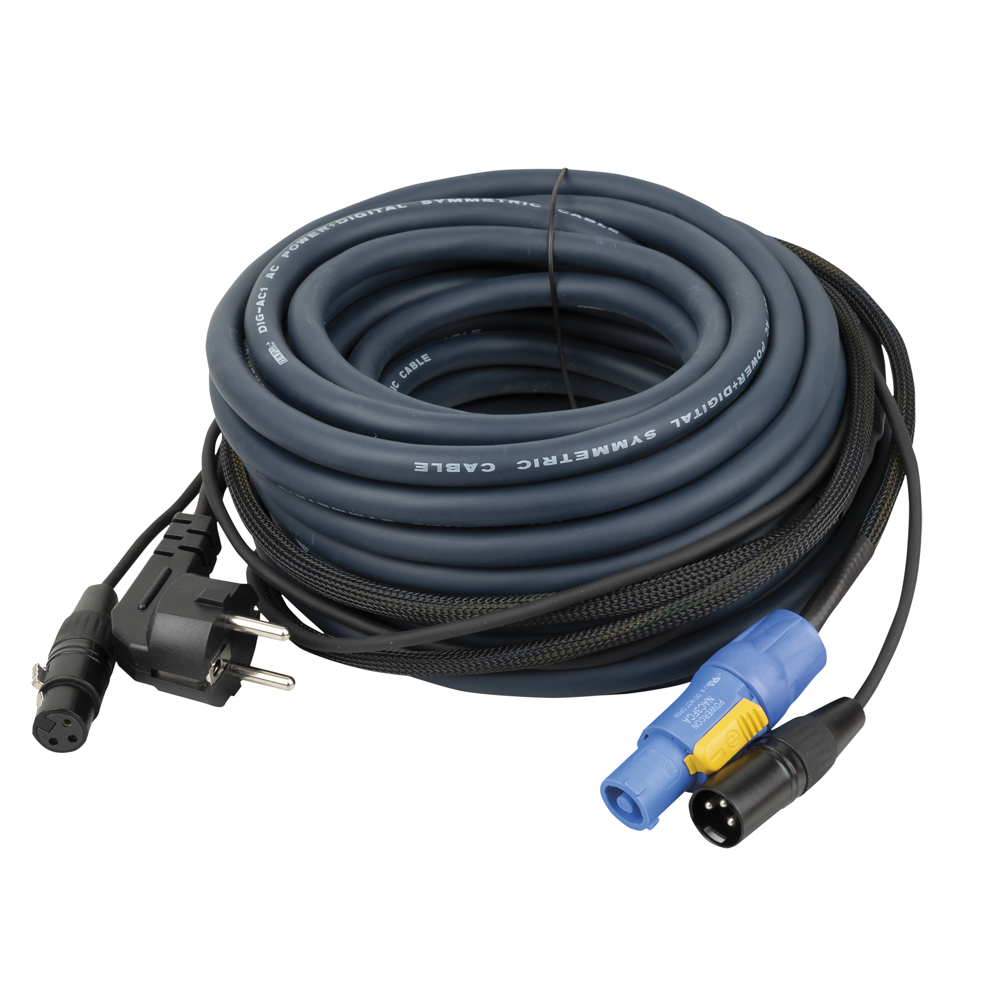 DAP FP10 - Schuko/XLR F - powerCON/XLR M - Audio / Power 20 m 20 m - blau