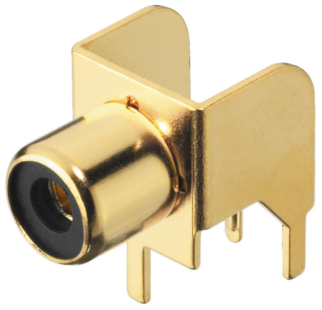 MONACOR T-709G Cinch-Einbaubuchse, vergoldet