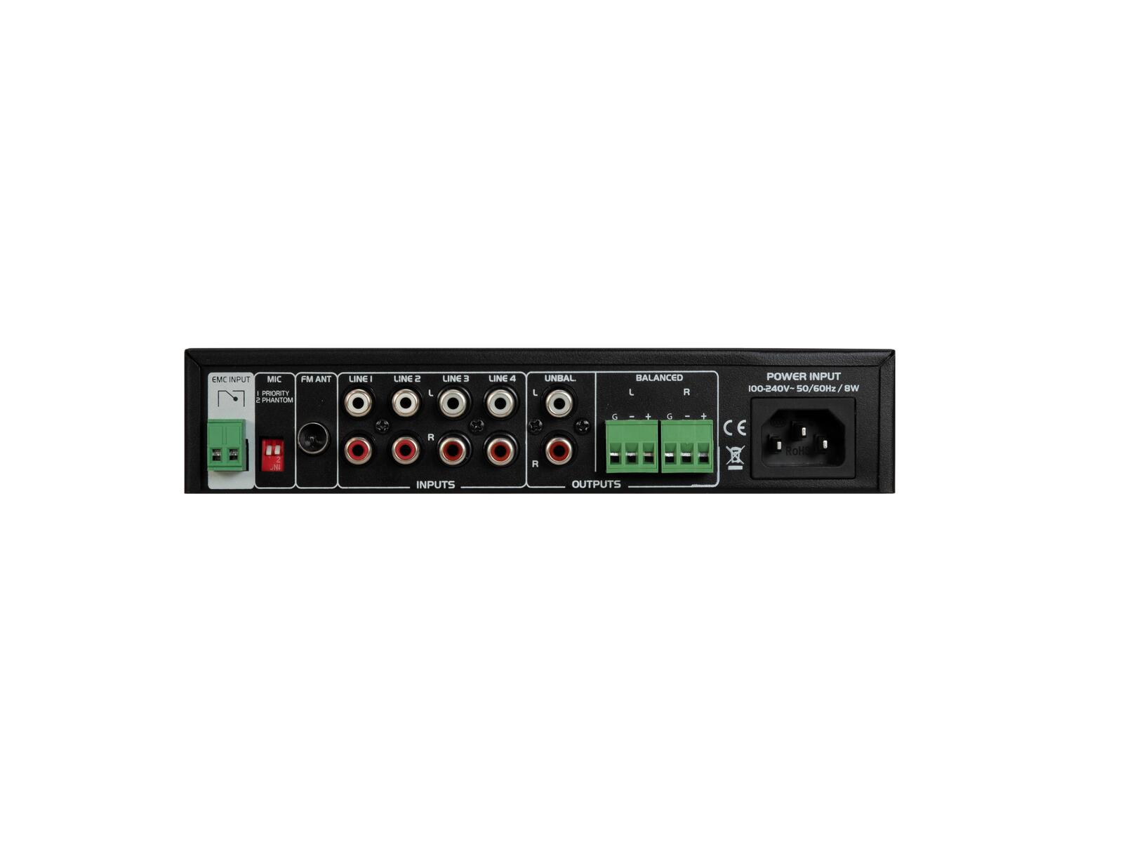 OMNITRONIC EP-220PS Vorverstärker mit MP3-Player, Bluetooth und FM-Radio 9,5 Zoll