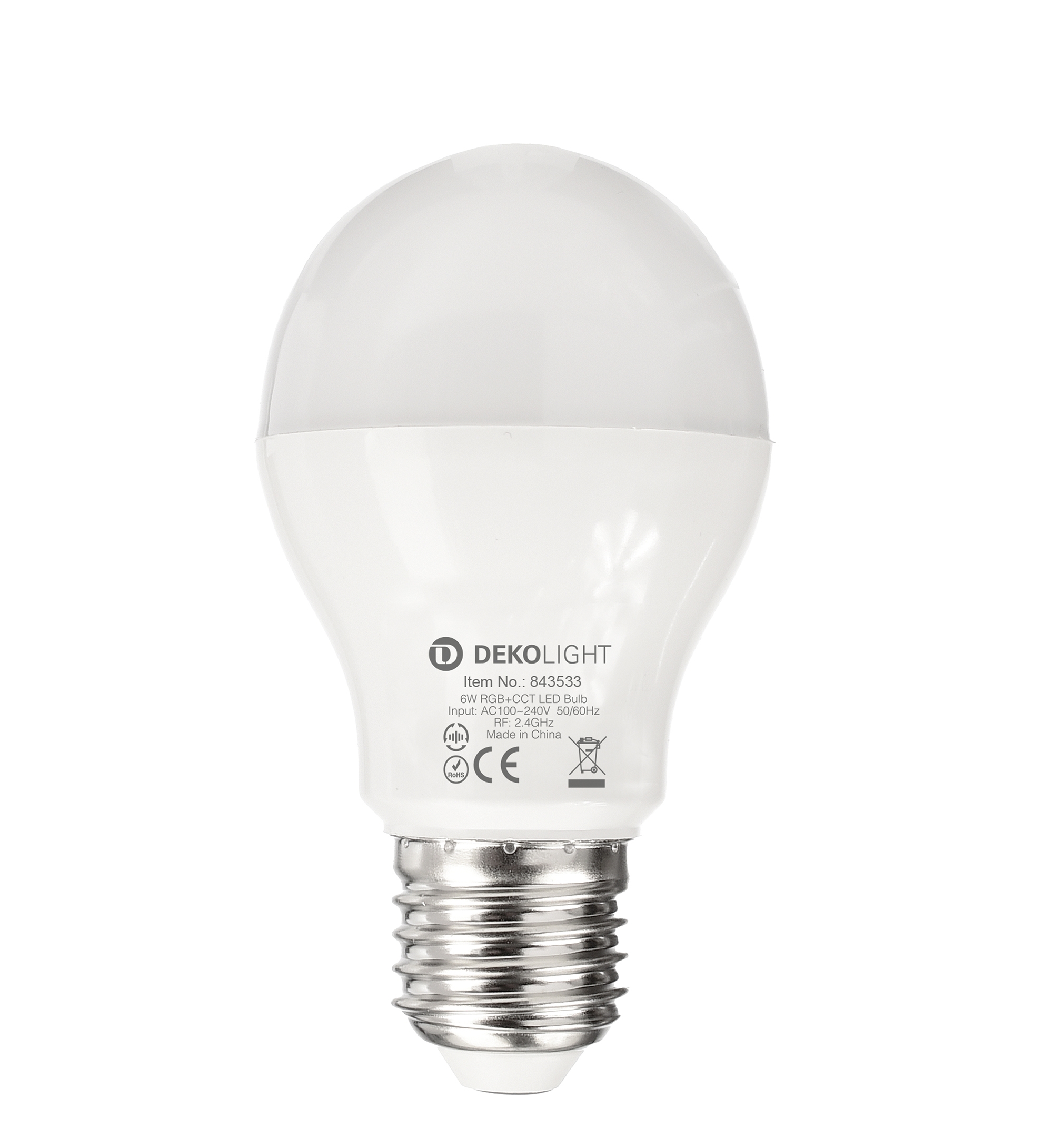 RF-smart, E27, Rf+Zigbee, 6 W, RGB+2700-6500 K, 220 Grad