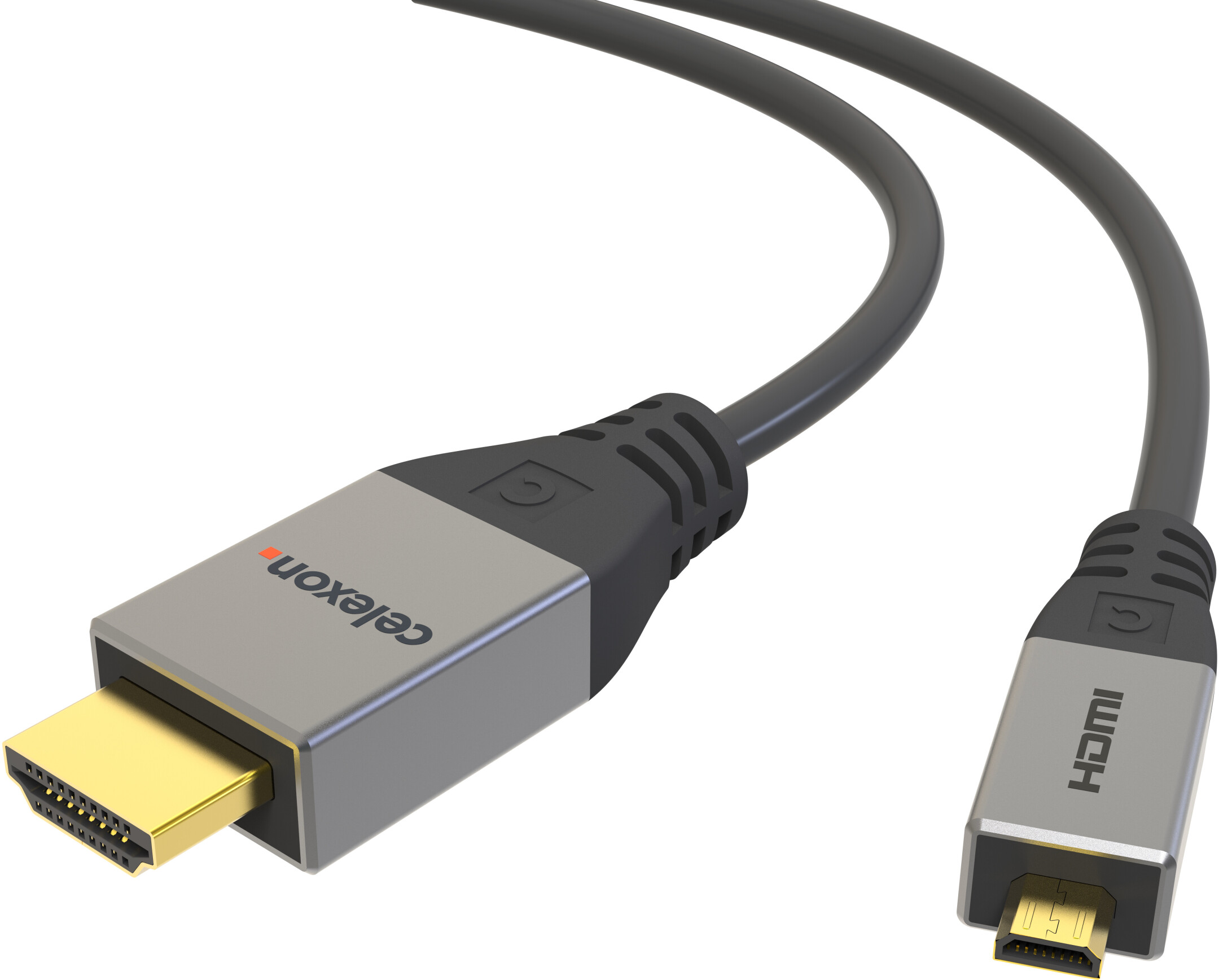 celexon HDMI auf Micro HDMI Kabel mit Ethernet - 2.0a/b 4K 1,0m - Professional Line