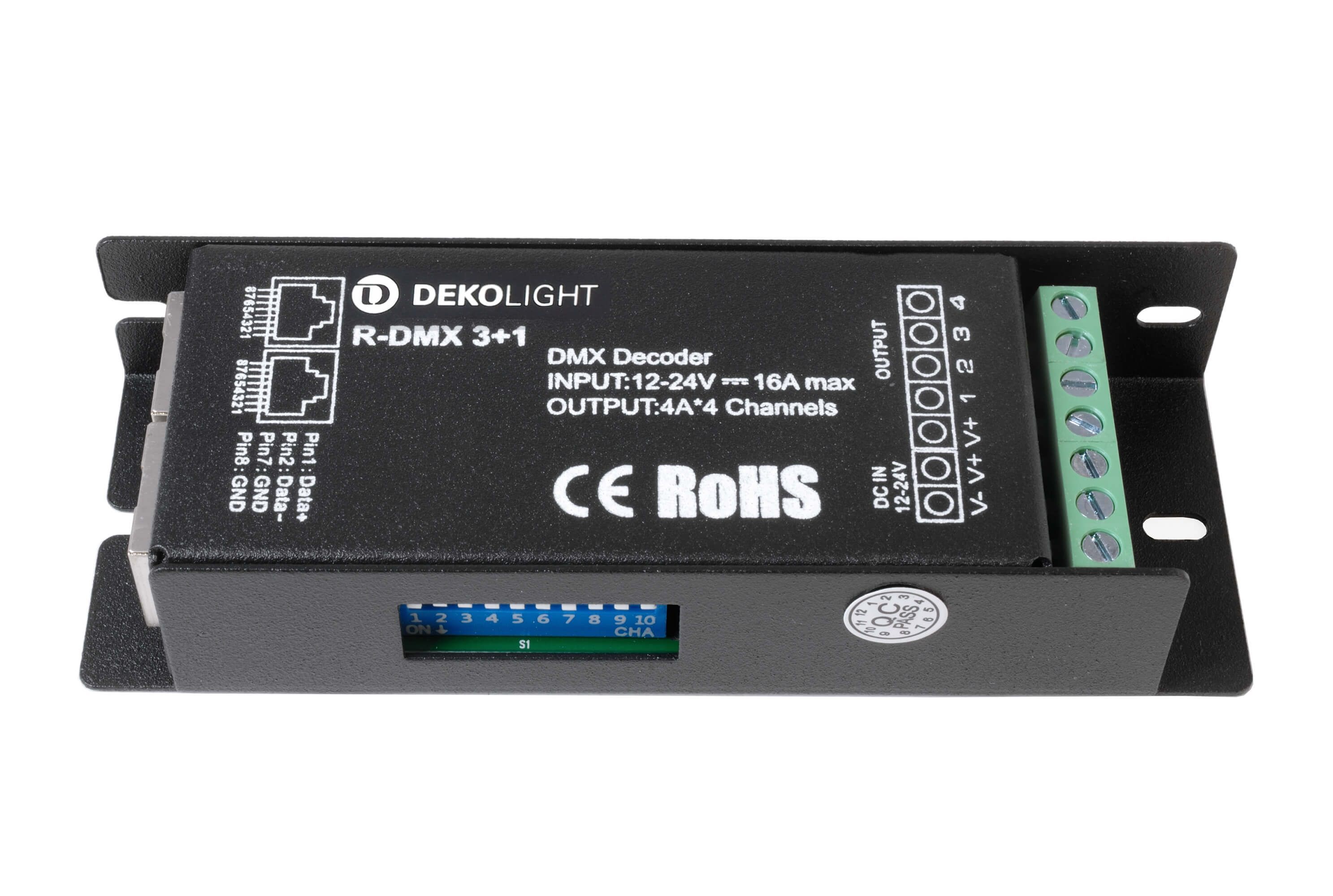 LED Dimmer R-DMX 3+1 Kanal / 12-24V