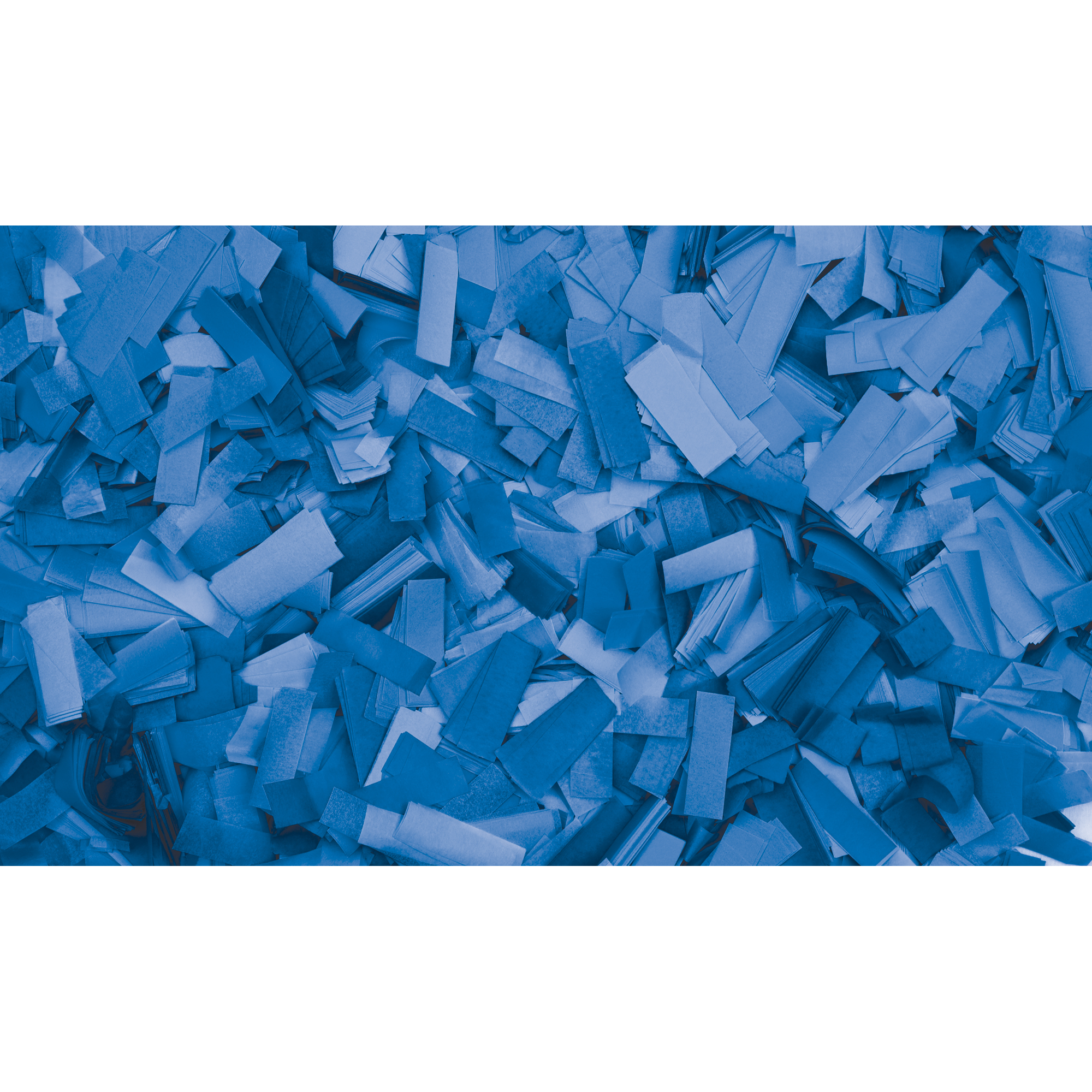 SHOWGEAR Confetti - Rectangle Blau, 55 x 17 mm, 1 kg, feuerhemmend und biologisch abbaubar