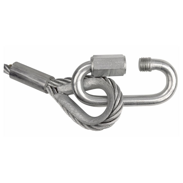 Showgear Safety Cable 8 mm - BGV-C1 WLL: 80 kg - 100 cm - Silber