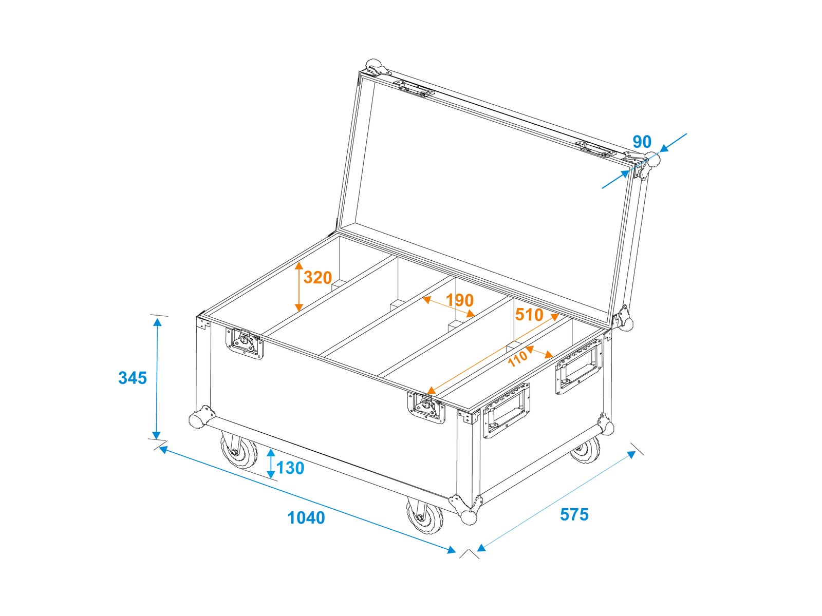 ROADINGER Flightcase 4x Multiflood IP 18x10W RGBW Wash CRMX mit Rollen ROADINGER Flightcase 4x Multiflood IP 18x10W RGBW Wash CRMX mit Rollen