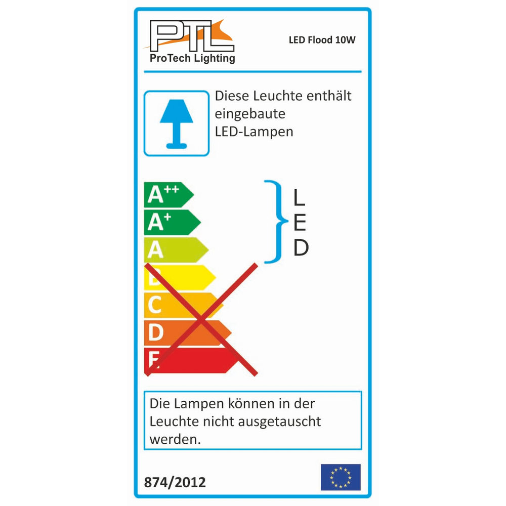 PTL LED Outdoor Flood 1x 10W orange PTL LED Outdoor Flood 1x 10W orange