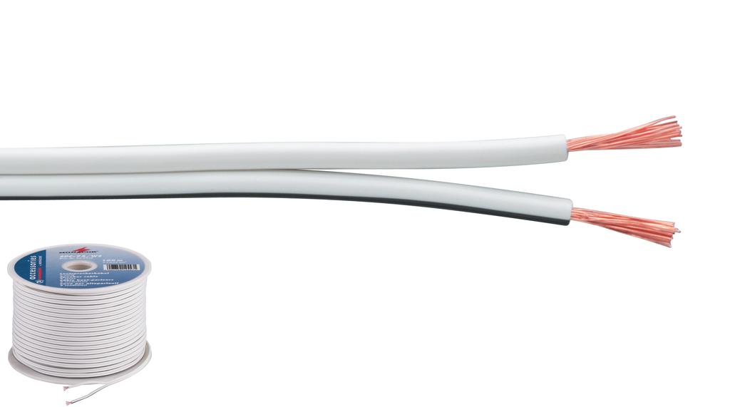 MONACOR SPC-75/WS Lautsprecherkabel, 2 x 0,75 mm2, 100 m, "STANDARD QUALITY" MONACOR SPC-75/WS Lautsprecherkabel, 2 x 0,75 mm2, 100 m, "STANDARD QUALITY"
