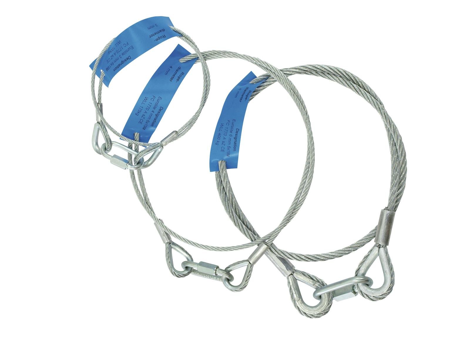 EUROLITE Sicherungsseil AG-5 3x600mm bis 5kg sil EUROLITE Sicherungsseil AG-5 3x600mm bis 5kg sil