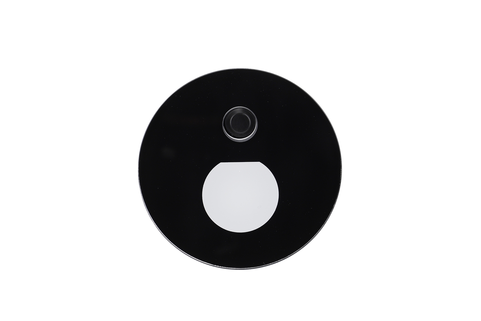 Abdeckung Round Glas für Alwaid Pro Motion, halbrund Lichtkegel, Schwarz