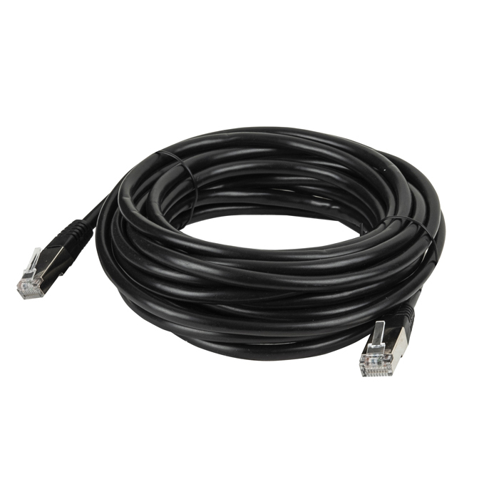 DAP CAT6 Cable - F/UTP Black 3 m, Schwarz