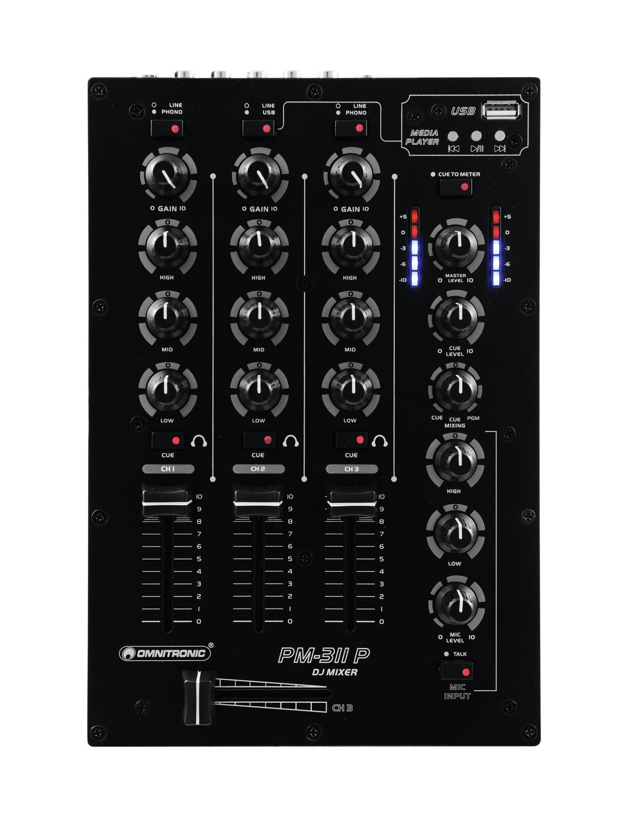 OMNITRONIC PM-311P DJ-Mixer mit Player OMNITRONIC PM-311P DJ-Mixer mit Player