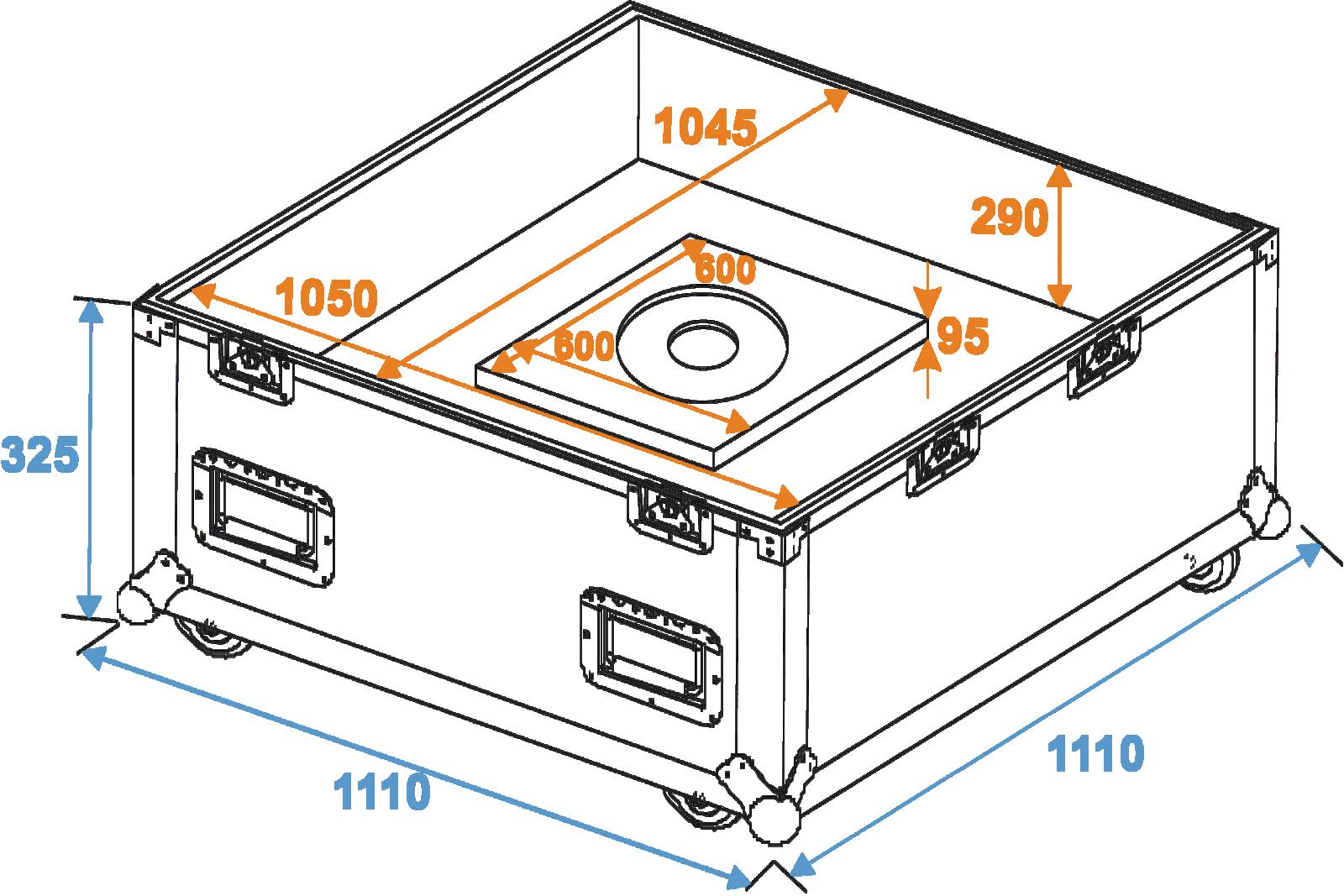 ROADINGER Flightcase Spiegelkugel 100cm ROADINGER Flightcase Spiegelkugel 100cm
