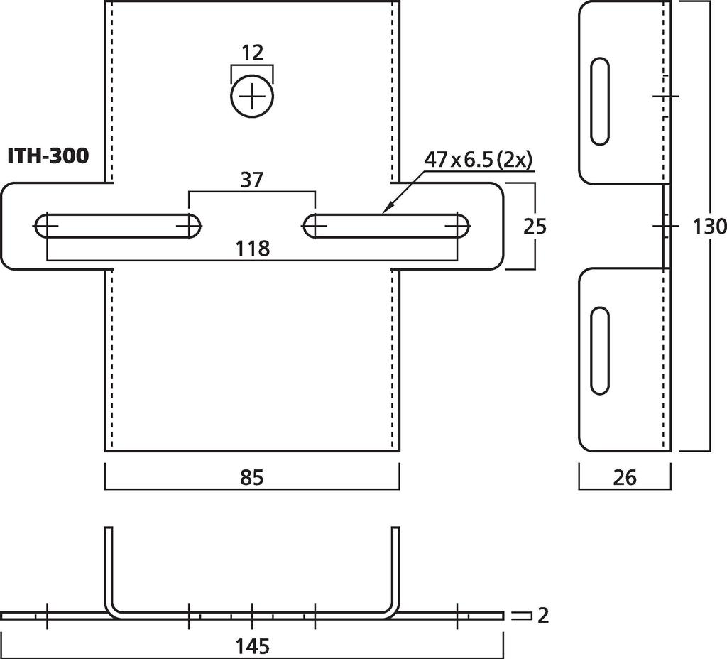 MONACOR ITH-300 Masthalterungsset für Druckkammerlautsprecher oder Kameras, V2A