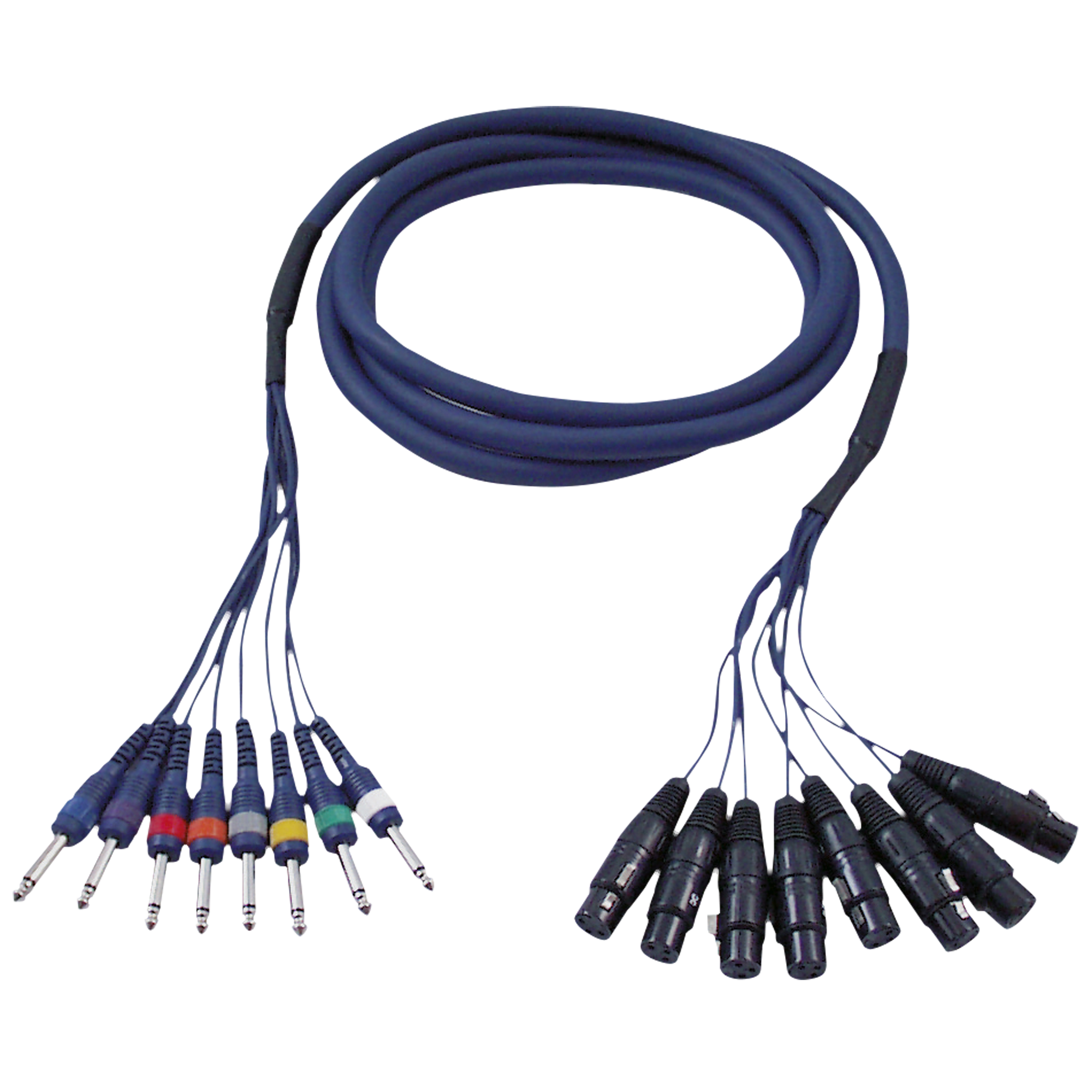 DAP FL61 - 8 XLR/F 3P to 8 Jack mono 3 m 3 m